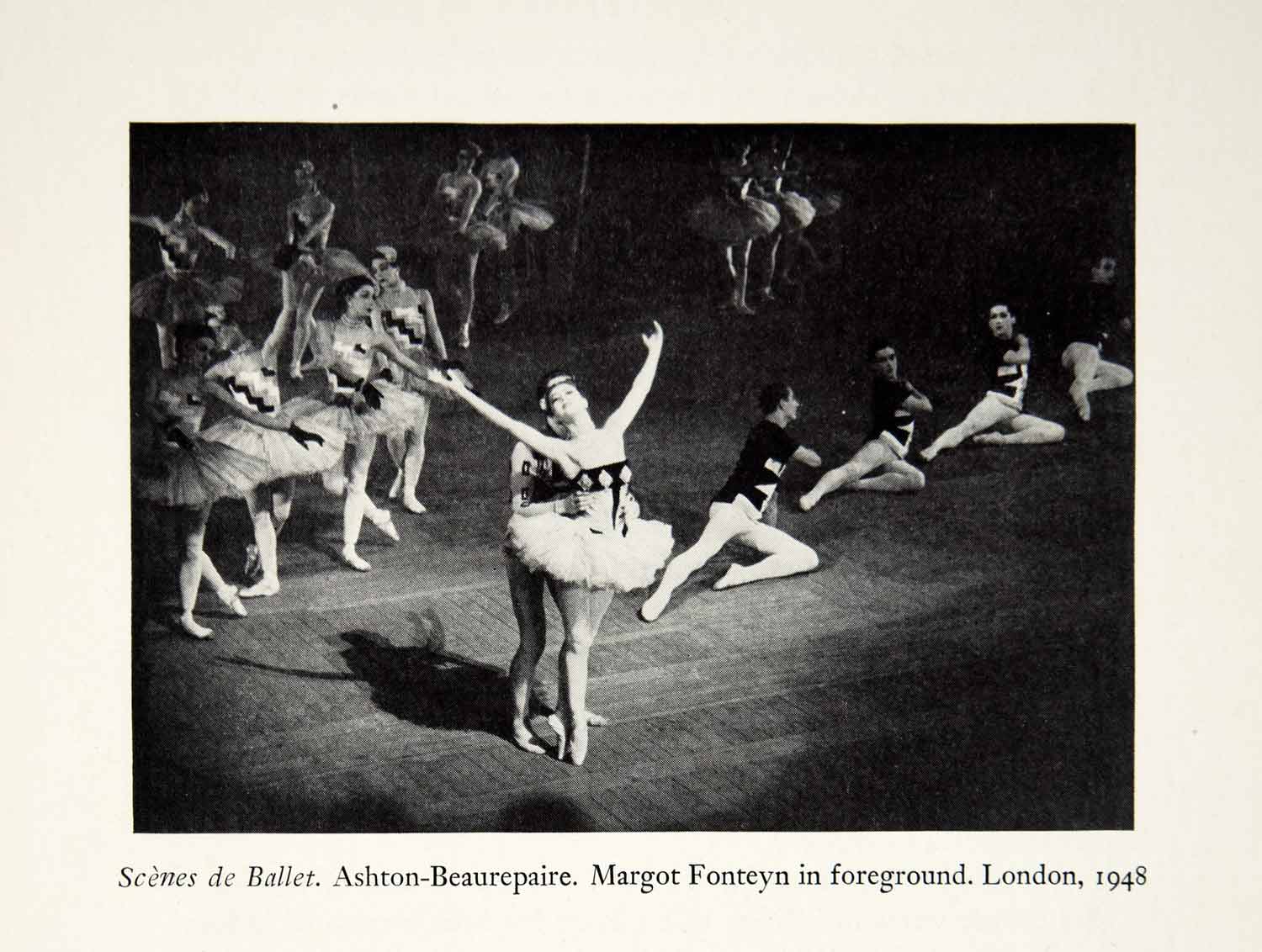 1949 Print Scenes Ballet Ballerina Igor Stravinksy Dancers Fashion Tutu XMD9