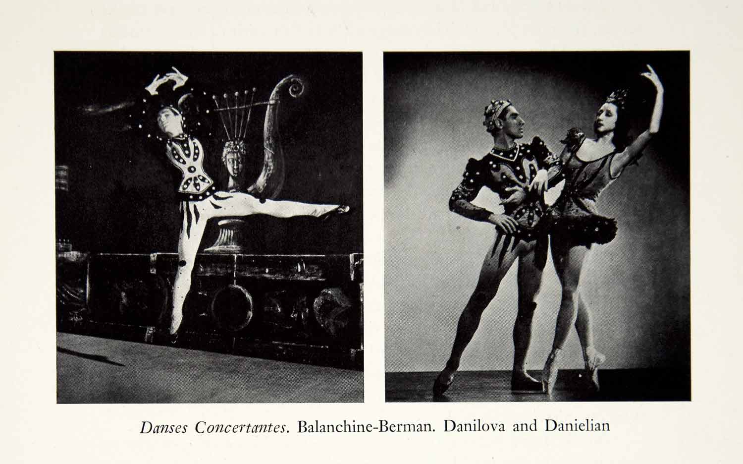 1949 Print Danses Concertantes Dancers Ballet Igor Stravinksy Ballet XMD9
