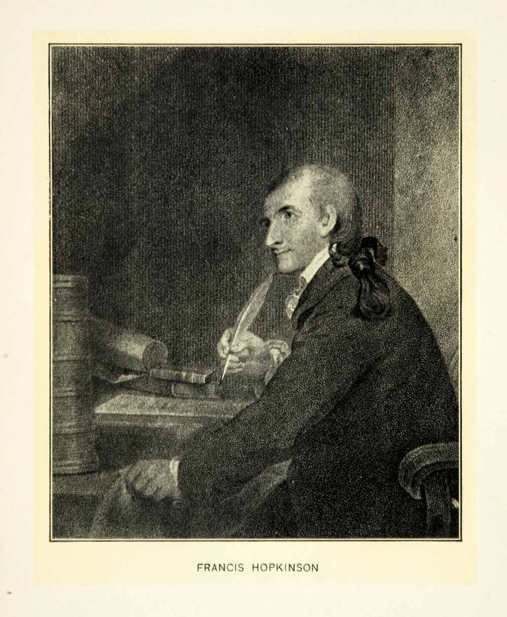 1906 Print Francis Hopkinson Portrait Signer Declaration Independence ...