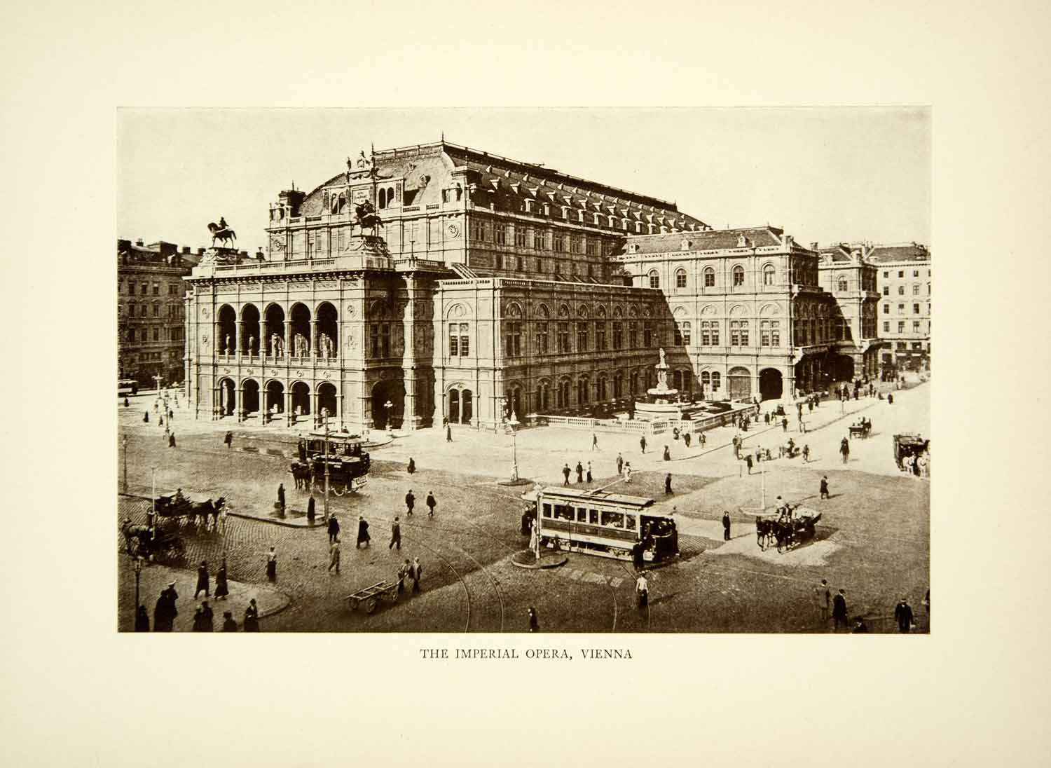 1912 Print Imperial Opera House Vienna Austria Neo-Renaissance Architecture XME5