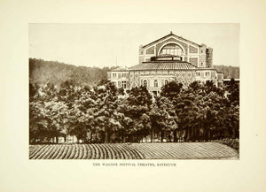 1912 Print Bayreuth Festspielhaus Festival Theater Opera House Germany XME5