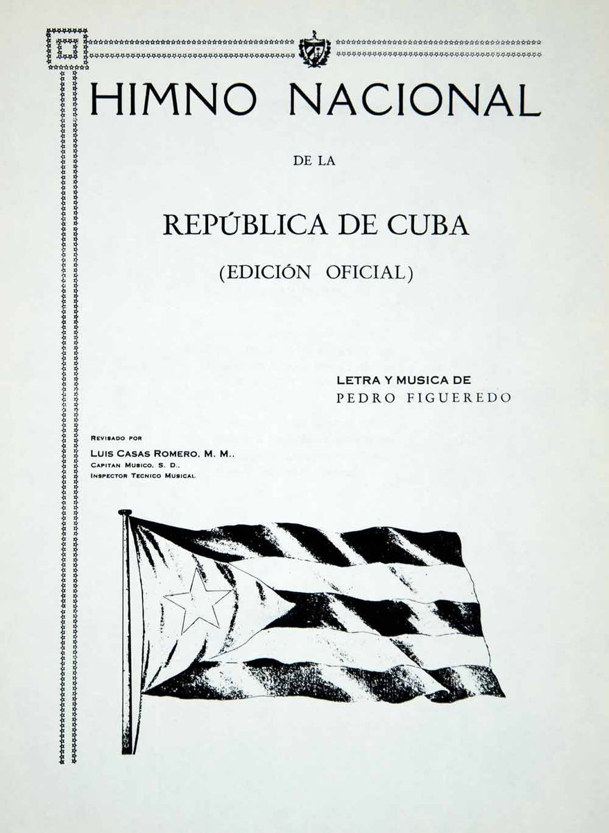 1949 Sheet Music Cuba Himno Nacional National Anthem La Bayamesa Song ...