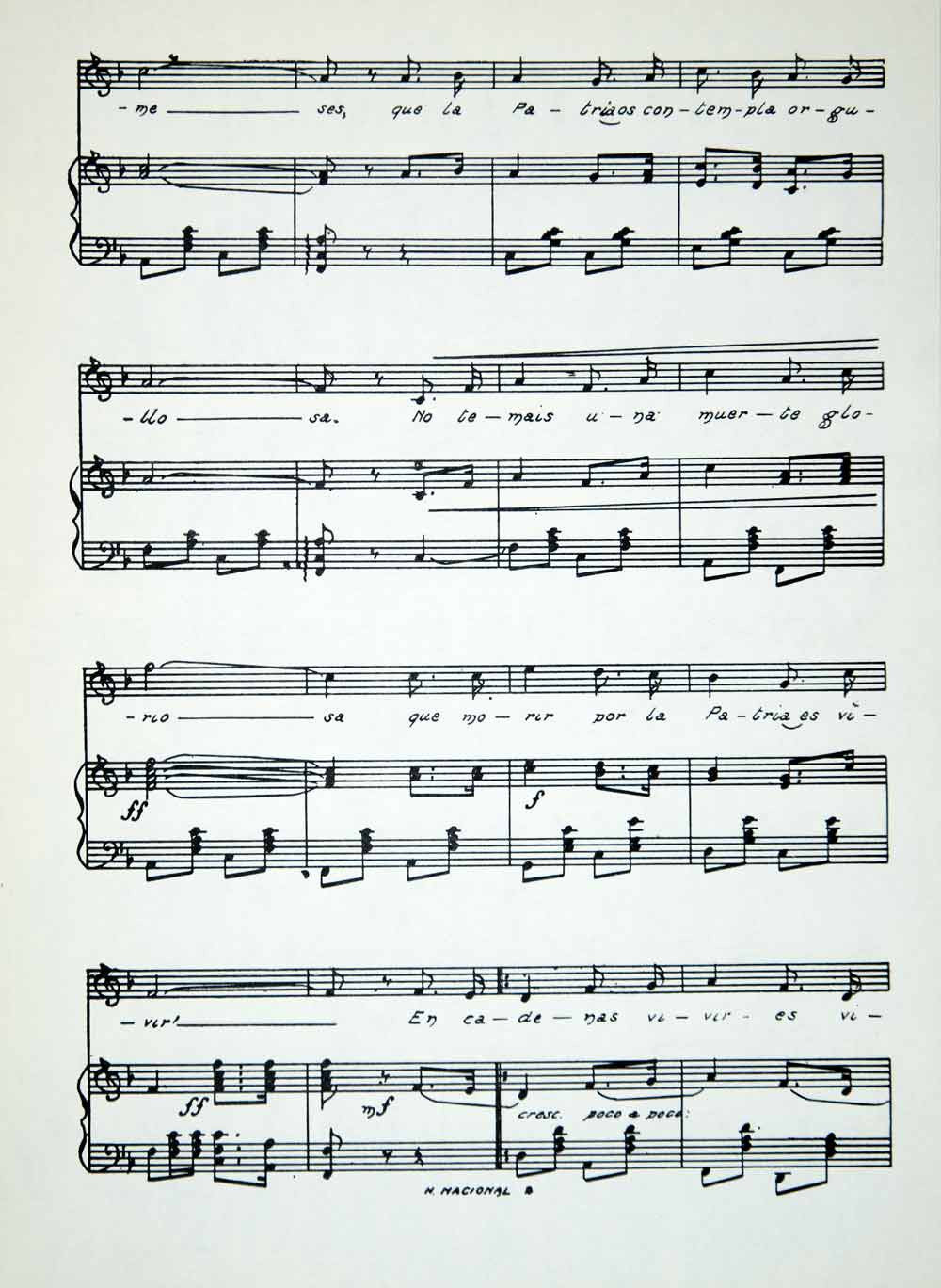 1949 Sheet Music Cuba Himno Nacional National Anthem La Bayamesa Song XME7 - Period Paper
 - 4