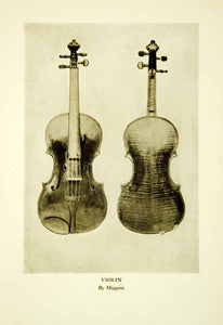 1917 Print Giovanni Paolo Maggini Violin Musical Instrument Italian Luthier XMF1
