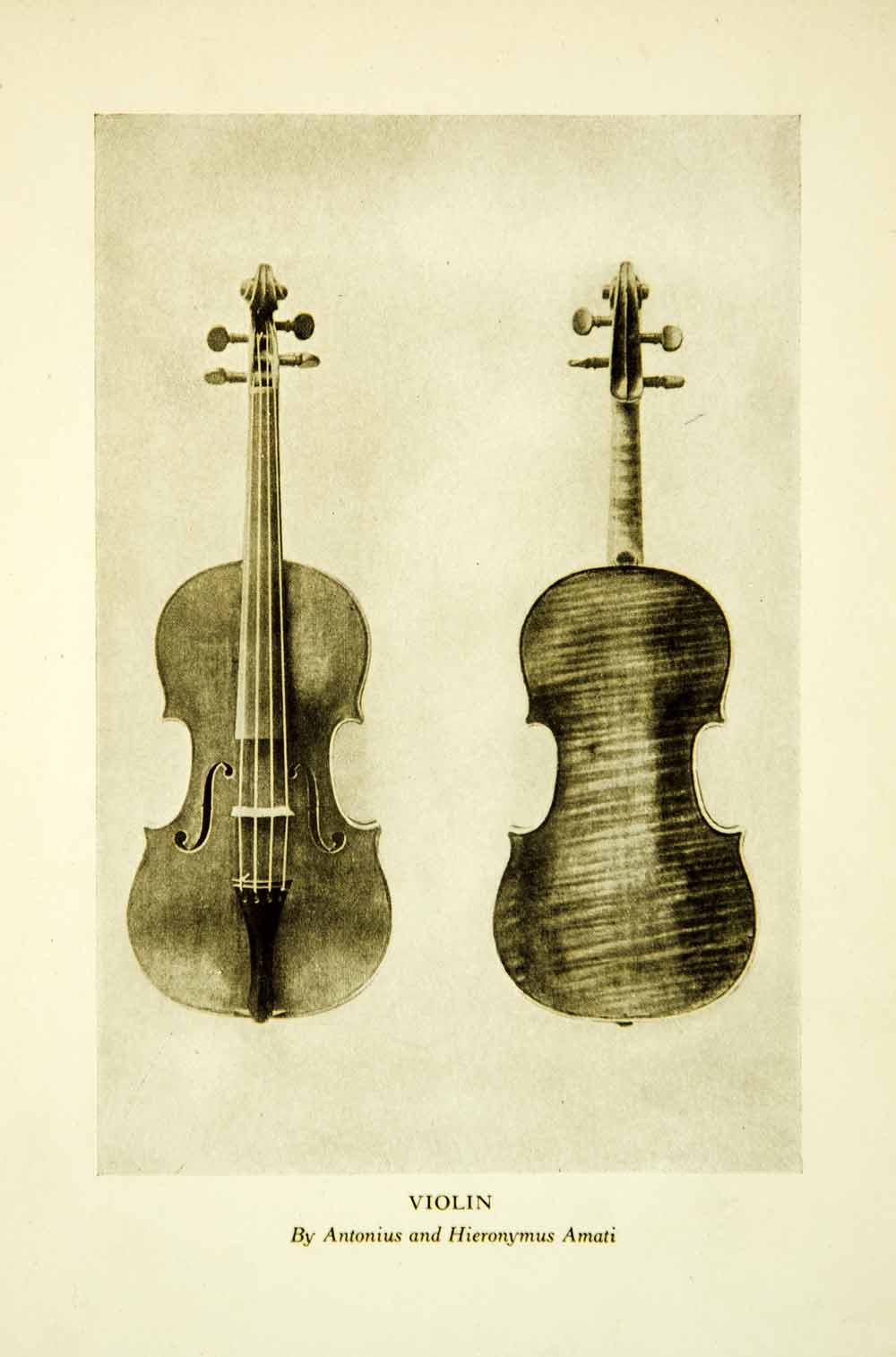 1917 Print Antonius Hieronymus Amati Violin Musical Instrument Italian XMF1