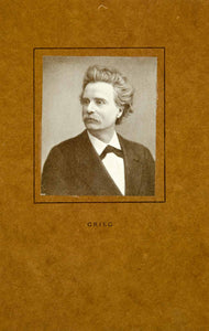 1911 Print Edvard Grieg Portrait Romantic Era Music Composer Pianist XMF2