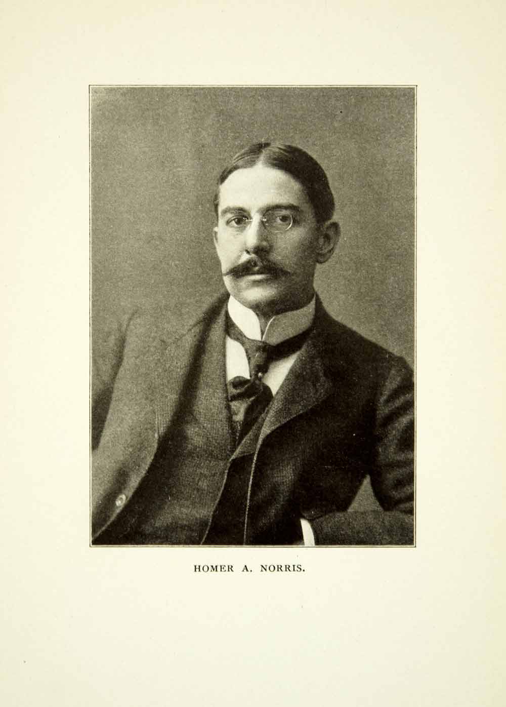 1914 Print Homer Albert Norris Portrait Music Composer Organist Teacher XMF3