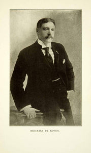 1914 Print Reginald De Koven Portrait Music Composer Critic Opera Harpers XMF3