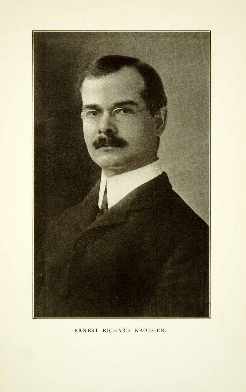 1914 Print Ernst Richard Kroeger Portrait Music Composer Washington XMF3
