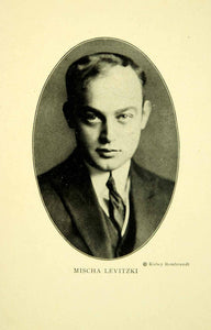 1925 Print Mischa Levitzki Portrait Concert Pianist Musician NE XMF4