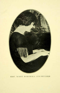 1925 Print Marie Roborska Leschetizky Portrait Pianist Musical Instrument XMF4