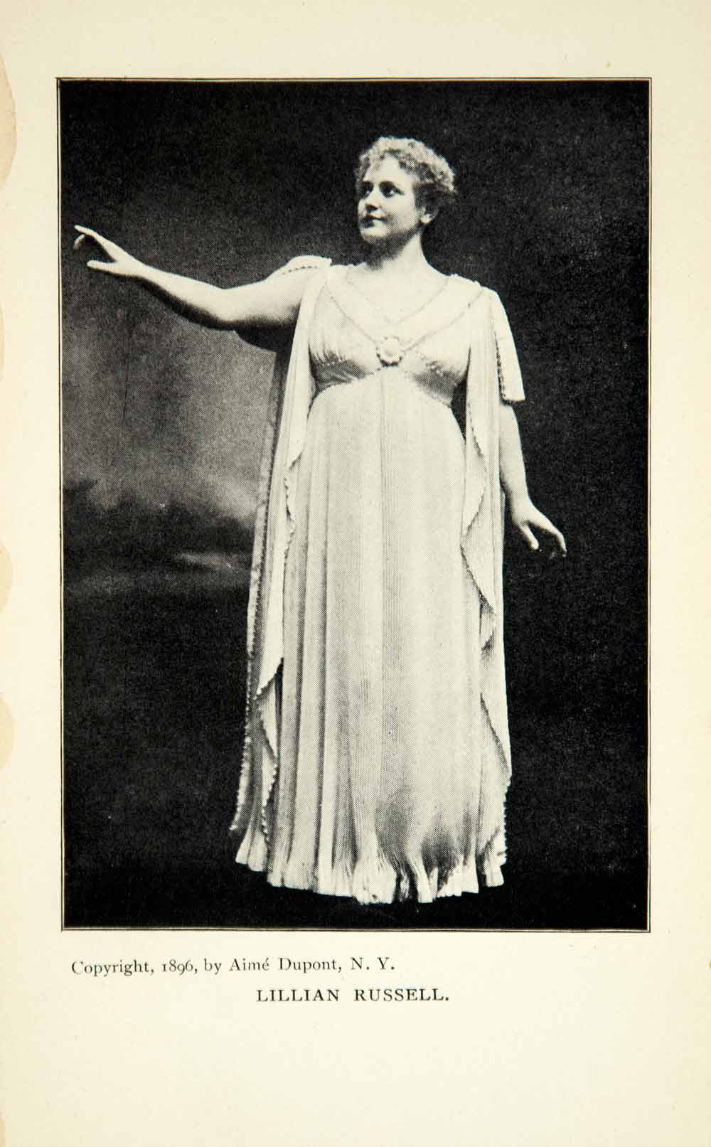 1900 Print Lillian Russell Portrait Actress Opera Singer Gilbert Sullivan XMF6