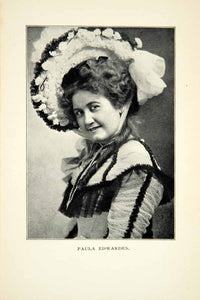 1900 Print Paula Edwardes Portrait Opera Singer Broadway Music Victorian XMF6