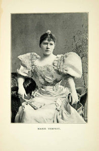 1900 Print Dame Marie Tempest Portrait Opera Singer Stage Actress Victorian XMF6