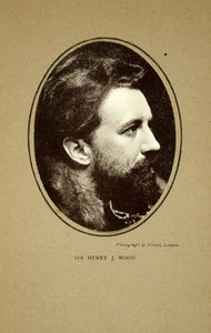 1914 Print Sir Henry Joseph Wood Portrait Music Conductor Promenade XMF7