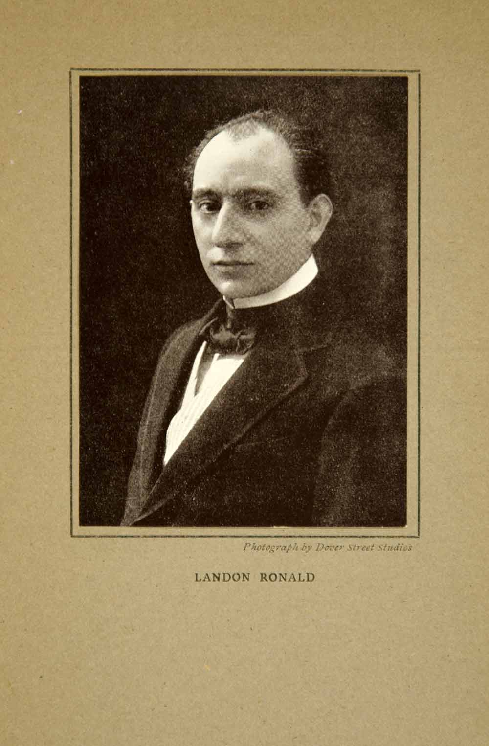 1914 Print Sir Landon Ronald Russell Portrait Music Conductor Composer XMF7