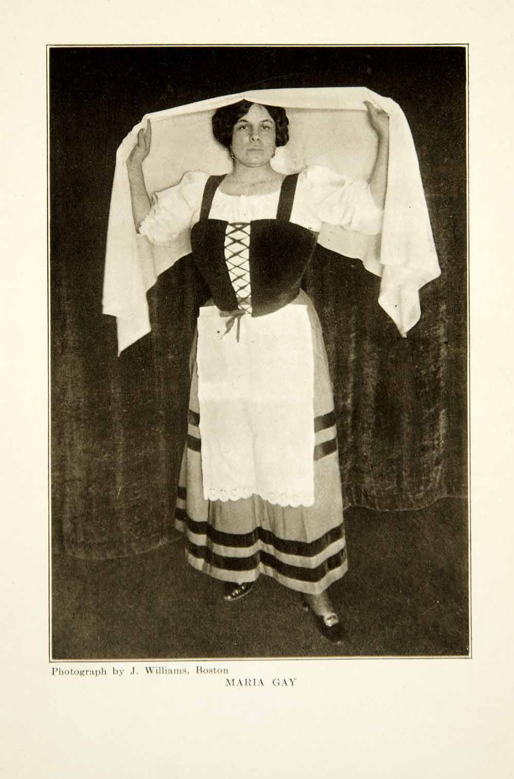 1912 Print Maria Gay Portrait Mezzo-Soprano Opera Singer Music Stage XMG2