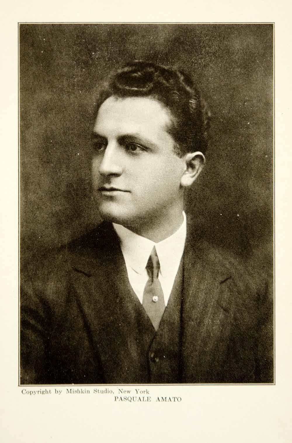 1912 Print Pasquale Amato Portrait Baritone Singer Music Metropolitan Opera XMG2