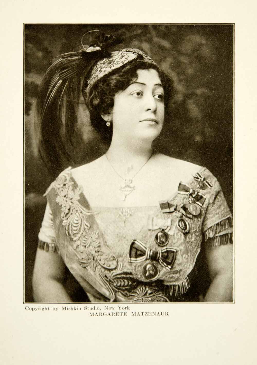 1912 Print Margaret Matzenauer Portrait Mezzo-Soprano Opera Singer