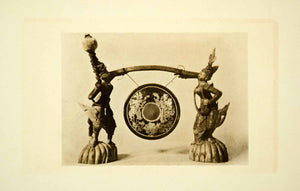 1908 Print Burmese Gong Musical Instrument Burma Asia Oriental Ethnic XMG3