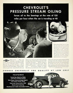 1935 Ad Chevrolet Standard Six GM Automobile Pressure Stream Oiling 2Door YAB2