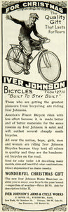 1933 Ad Iver Johnson Childrens Bicycle Christmas Gift 17 River St Fitchburg YAB2