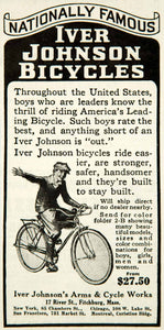 1934 Ad Iver Johnson Bicycle 17 River St Fitchburg MA Transportation YAB2