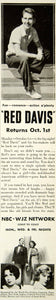 1934 Ad Red Davis NBC WJZ Network Radio Program Beech Nut Sponsor YAB2