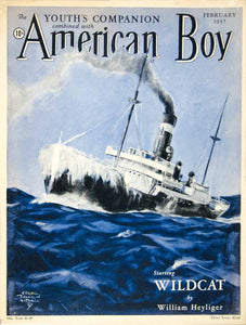 1937 Cover Youths Companion American Boy Edgar Franklin Wittmack Art Ocean YAB3