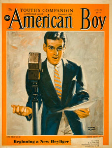 1940 Cover Youths Companion American Boy Art Charles LaSalle Radio YAB3