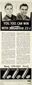 1938 Ad Western Cartridge Xpert SuperX Match .22 Rifle Blaine A Ulmer JP YAB3