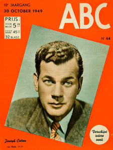 1949 Cover Joseph Cotten ABC Portrait October Actor Famous Celebrity Dutch YABC1
