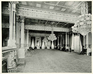1894 Print East Room White House Washington DC Interior Decor Beaux Arts YAC1