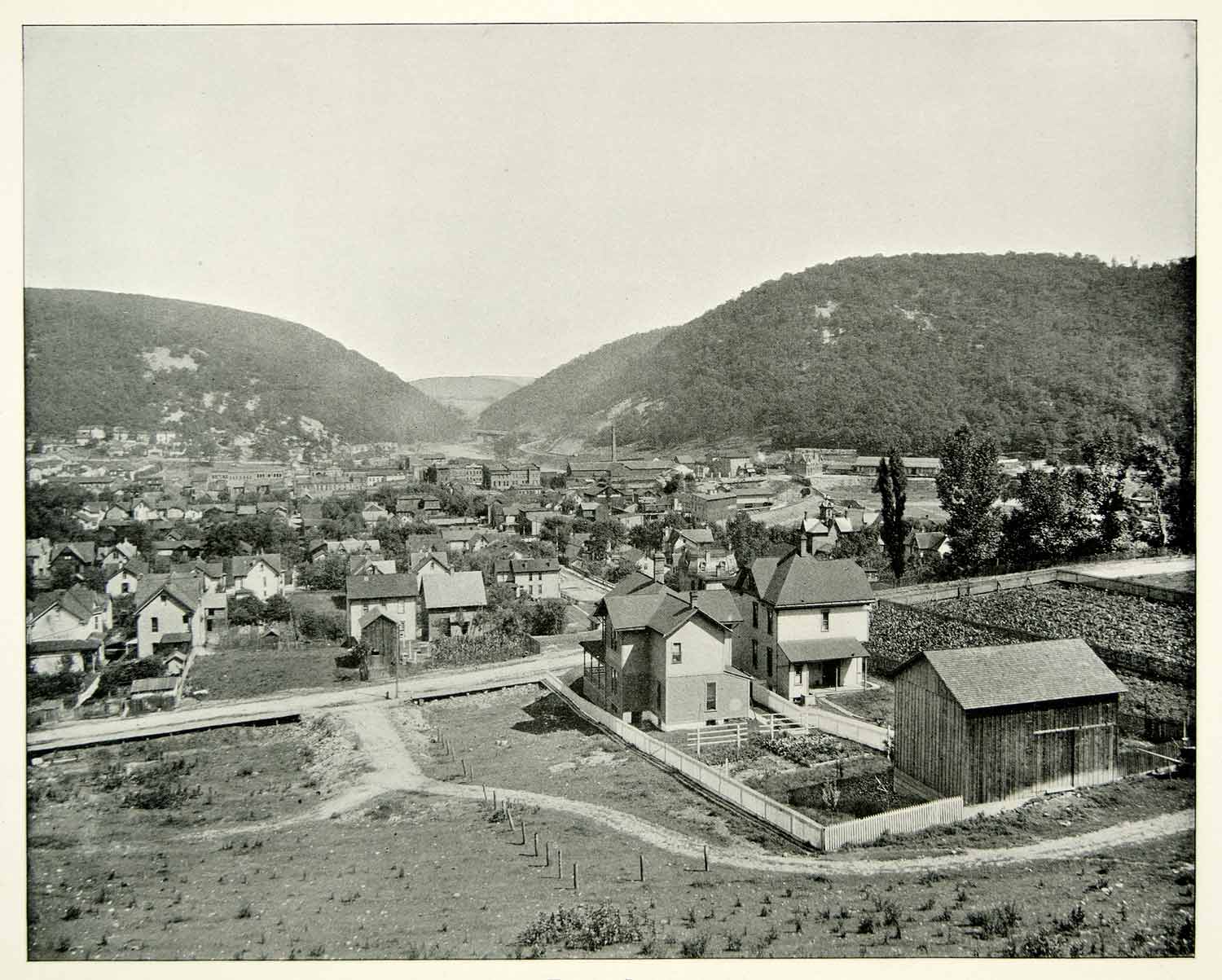 1894 Print Coal Mining Town Tyrone Pennsylvania Industrial Allegheny YAC1