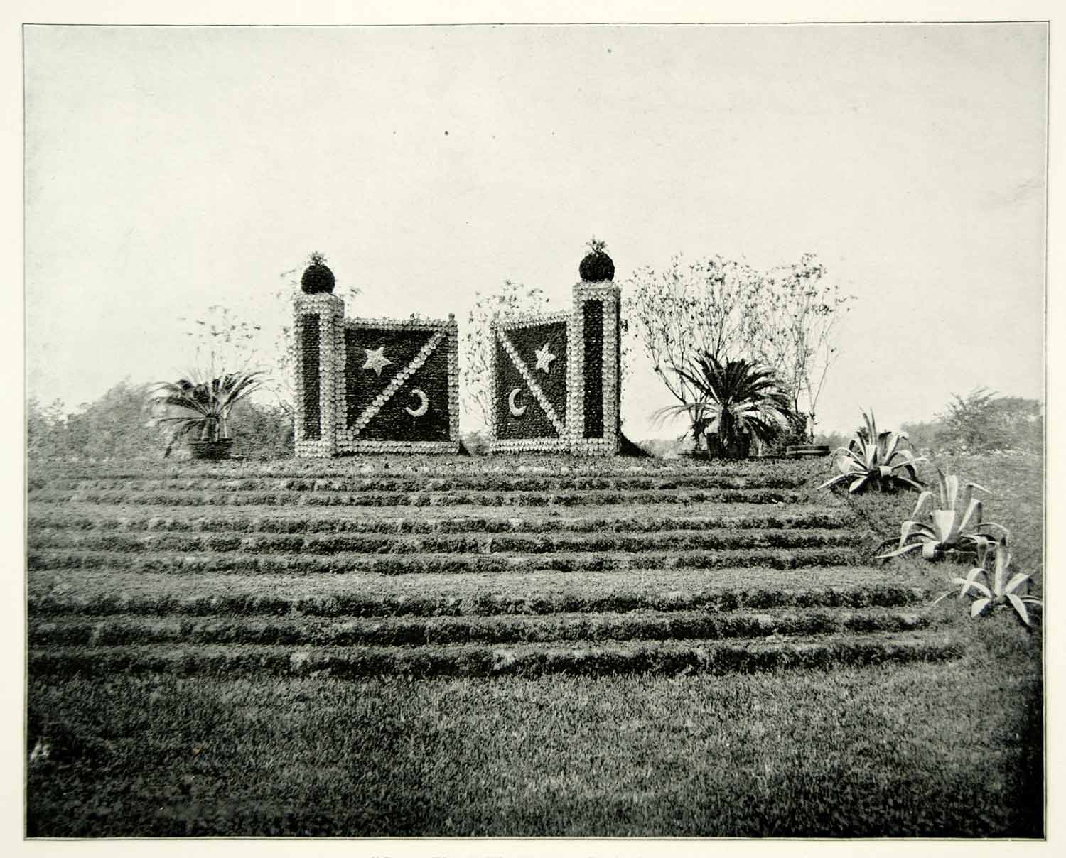 1894 Print Gates Ajar Washington Park Chicago Illinois Flower Landscape YAC1
