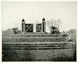 1894 Print Gates Ajar Washington Park Chicago Illinois Flower Landscape YAC1