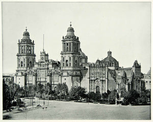 1894 Print Cathedral Asuncion Maria Santissima Architecture Mexico City YAC1