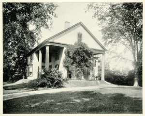 1894 Print John G Whittier Quaker Poet House Danvers Massachusetts Colonial YAC1