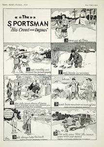 1934 Ad Federal Cartridge Sportsman Cartoon Art Hunting Camping Fishing YASF1