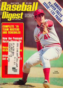 1978 Cover Baseball Digest Tom Seaver Cincinnati Reds Major League Pitcher YBD1