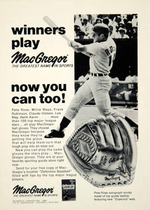 1972 Ad MacGregor Baseball Glove Pete Rose Brunswick 175 Jimson Rd YBD1