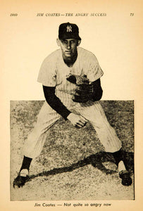 1960 Print MLB Baseball New York Yankees Player Jim Coates Pitcher