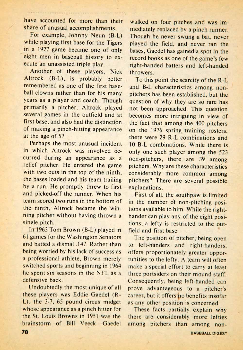 1976 Article MLB Baseball Sports Memorabilia Cleon Jones Chicago White Sox YBD1