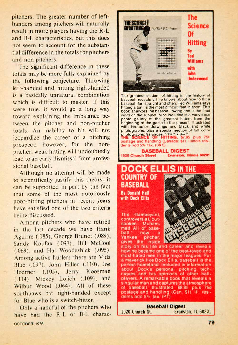 1976 Article MLB Baseball Sports Memorabilia Cleon Jones Chicago White Sox YBD1