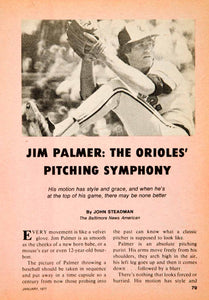 1977 Article MLB Baseball Sport Memorabilia Jim Palmer Pitcher Baltimore YBD1