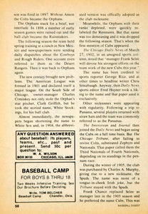 1976 Article MLB Baseball Sports Memorabilia Chicago Cubs Franchise History YBD1