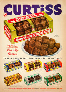 1952 Ad Curtiss Candy Bar Baby Ruth Nuggets Butterfinger Chips Dip-Bits YBL1