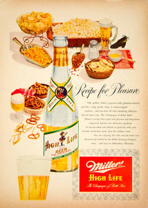 1952 Ad Miller Brewing High Life Beer Alcohol Drink Beverage Bar Milwaukee YBL1