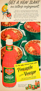 1954 Ad Del Monte Tomato Catsup Ketchup Condiment Food Pineapple Vinegar YBL1