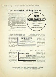 1894 Ad Rigaud Chapoteaut Peptone Wine Health Tonic E Fougera 30 N William YBM2